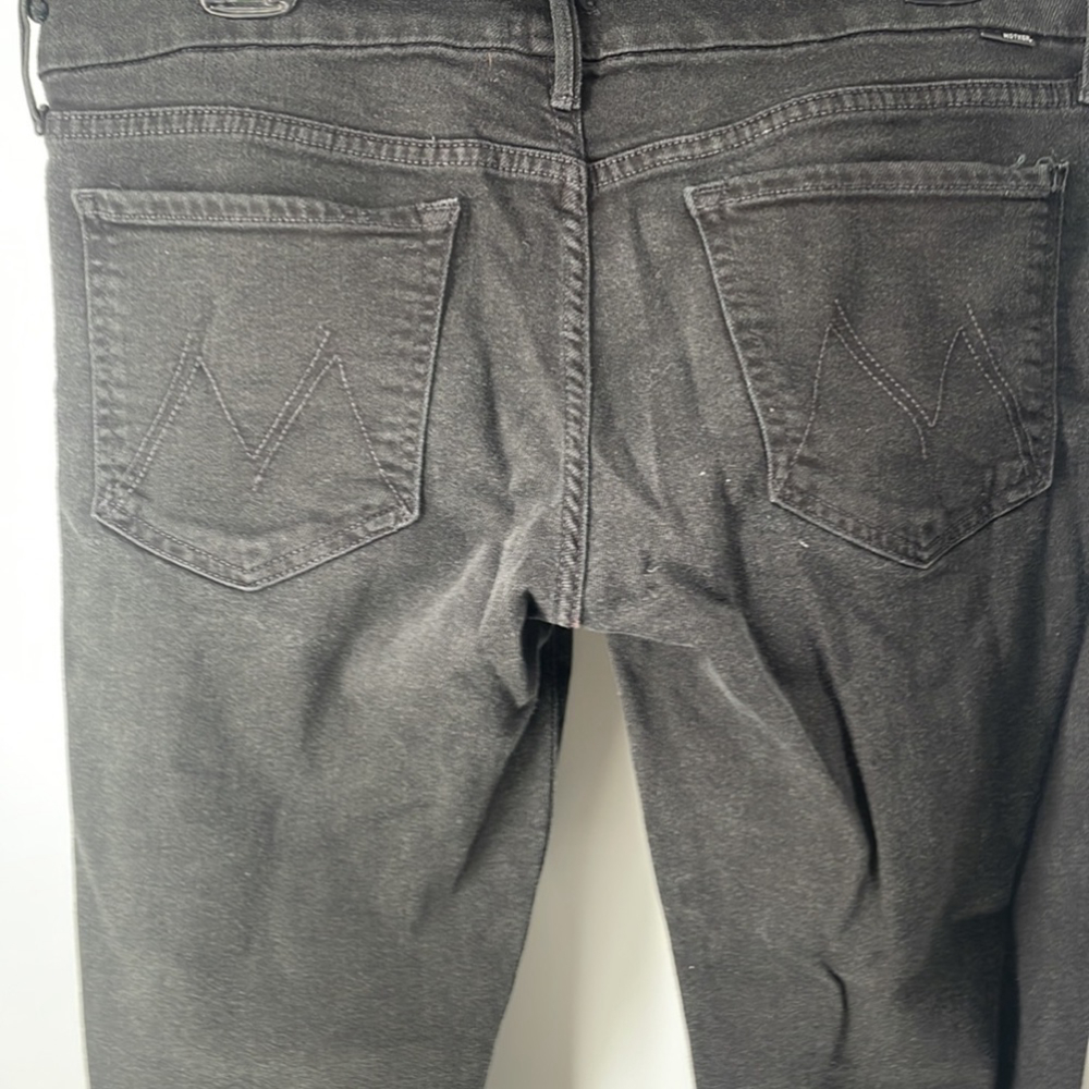 MOTHER The looker jeans a model spy black wash grey denim stretch sz 32h